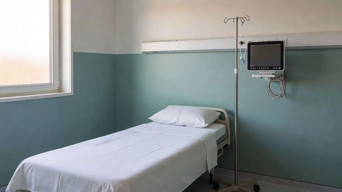 Chambre individuelle dans un hôpital flamand, équipée pour patient hospitalisé