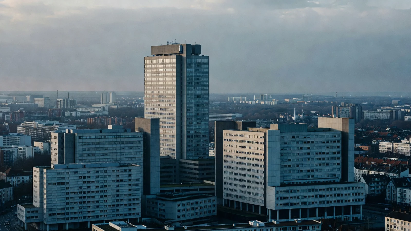 Vue d'ensemble du complexe hospitalier UZ Brussel à Jette, Bruxelles